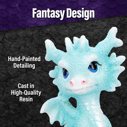 Nemesis Now Coralscale Hatchling Trio Dragon Figurines Set of 3, 8.7cm - Mini Resin Baby Dragons, Hand-Painted Resin Coral Pastel Fantasy Collectibles