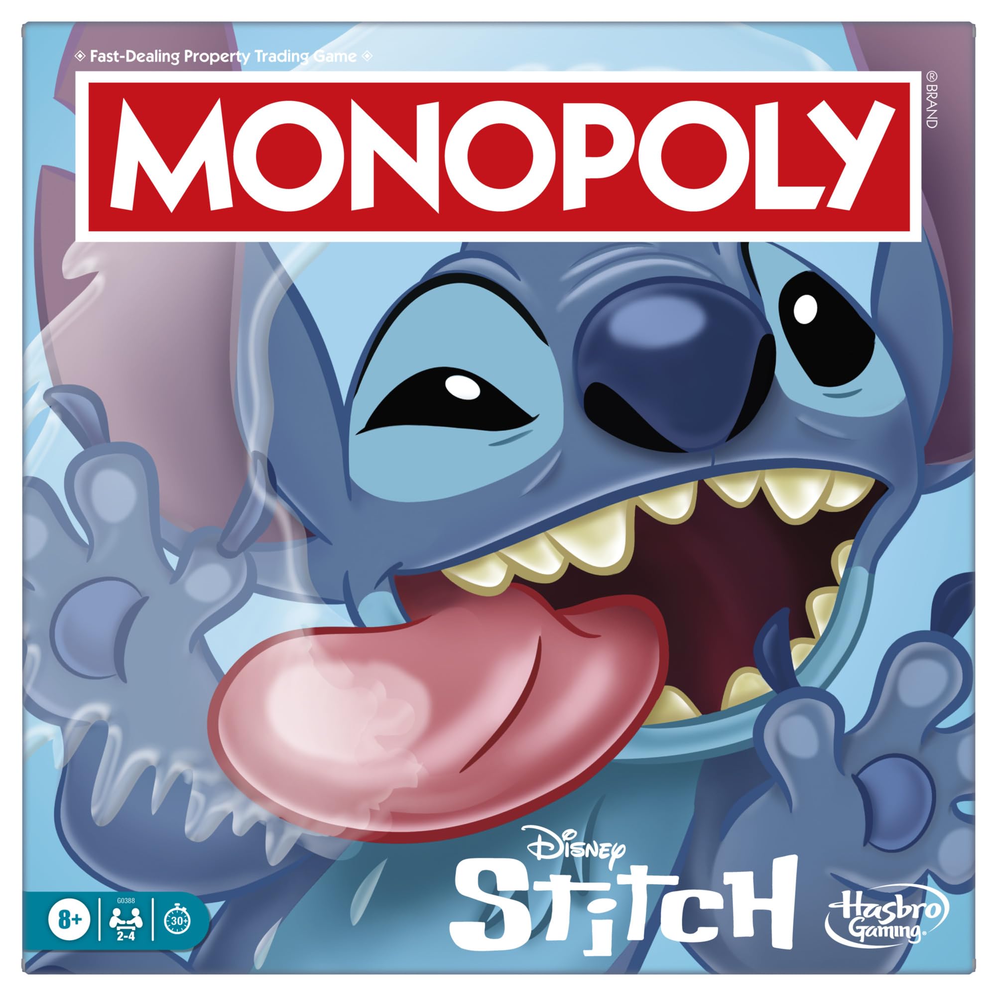 Monopoly: Disney Stitch Board Game, Family Property-Trading Game with Stitch-Themed Tokens, Cards & Locations, Fast to Learn, Fun to Replay, 2–6 Players, Ages 8+, Perfect Game Night Pick