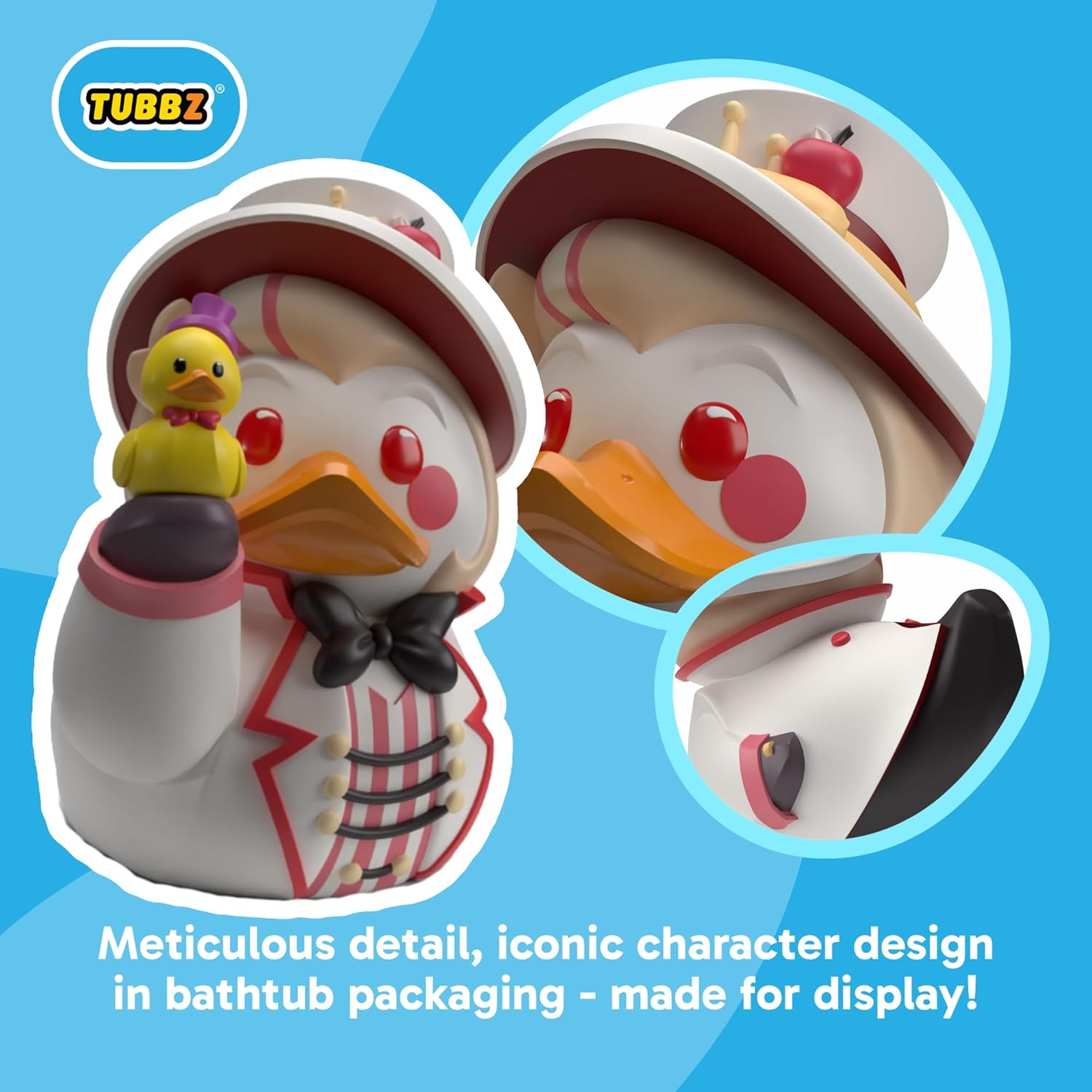 TUBBZ First Edition: Hazbin Hotel - Lucifer Morningstar Cosplaying Rubber Duck Vinyl Figure – Official Collectible for Fans of Hazbin Hotel