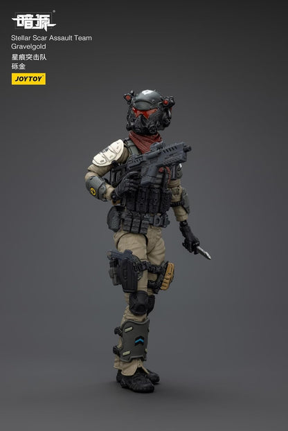 JOYTOY The Dark Source Stellar Scarer Assault Gravel Gold Figure Goods Militare Soldato
