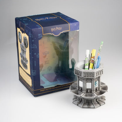 Grupo Erik Pen Holder For Desk & Stationery Set - Harry Potter Gifts | Desk Accessories - Pencil Holder, 2 Pens, Pencil, Eraser, Sharpener | Harry Potter Stationery
