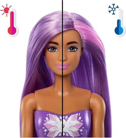 Barbie Mattel JFV58 Colour Reveal Mermaid, 3 Surprise Bags, 4 Accessories, Colour Changing, Various Models