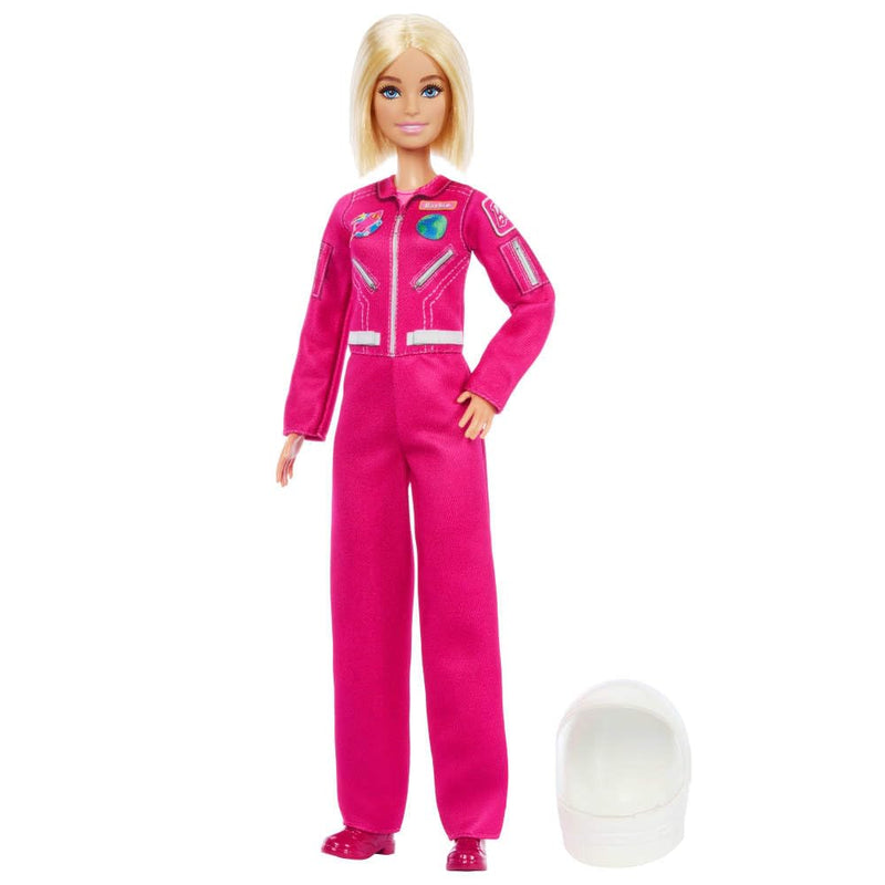 Barbie Carriere - Astronauta, bambola Carriera dell'anno 2026, capelli biondi e tuta spaziale con scarpe rosa rimovibili, accessorio casco spaziale incluso, 3+ anni, JKF77