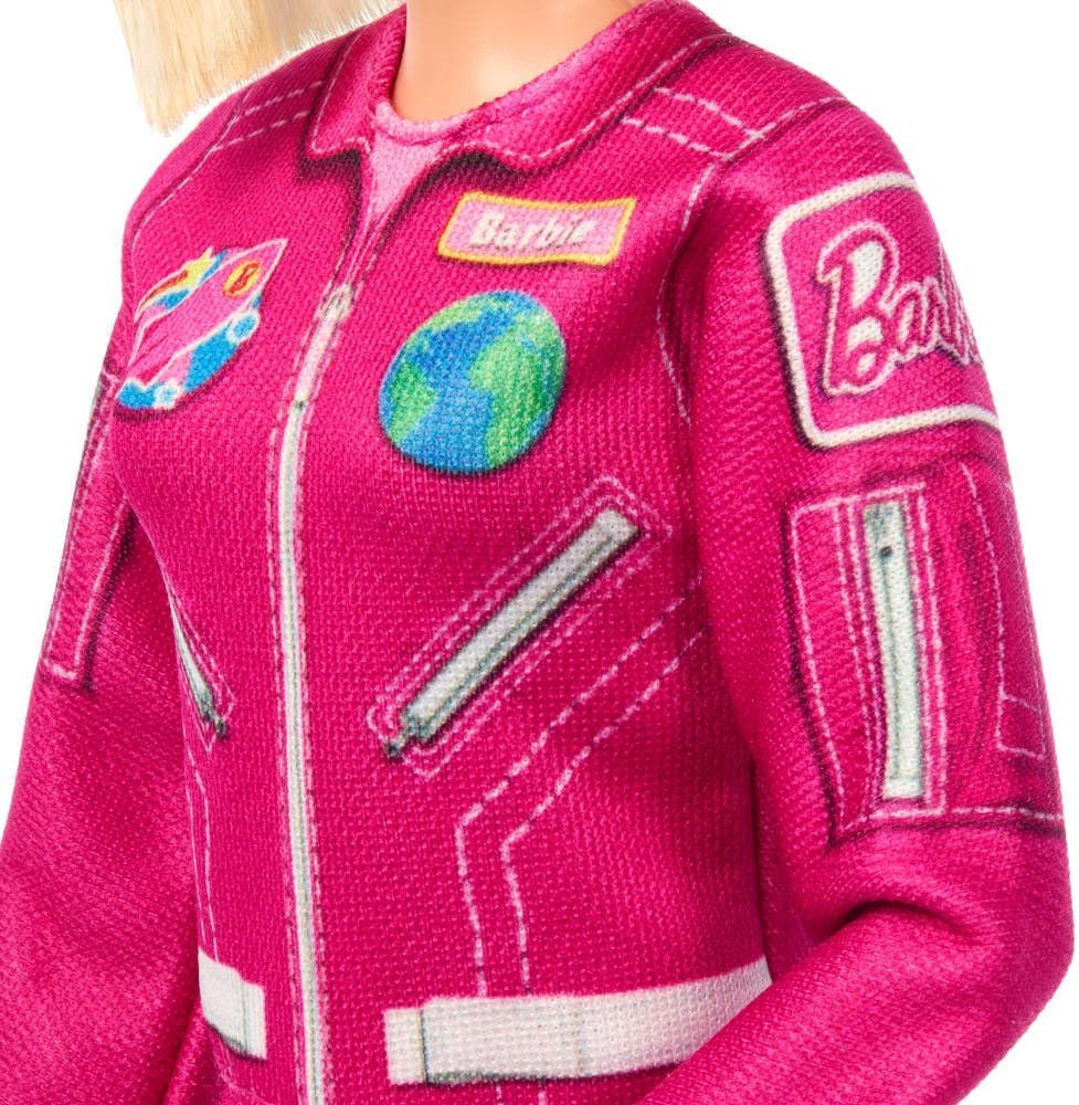Barbie Carriere - Astronauta, bambola Carriera dell'anno 2026, capelli biondi e tuta spaziale con scarpe rosa rimovibili, accessorio casco spaziale incluso, 3+ anni, JKF77