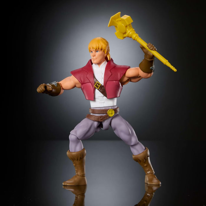 Masters of the Universe Origins Action Figure 200X Cartoon Collection Prince Adam, 5.5 Inch 1980s MOTU TV Hero, Detailed Design & Scepter, JHJ99