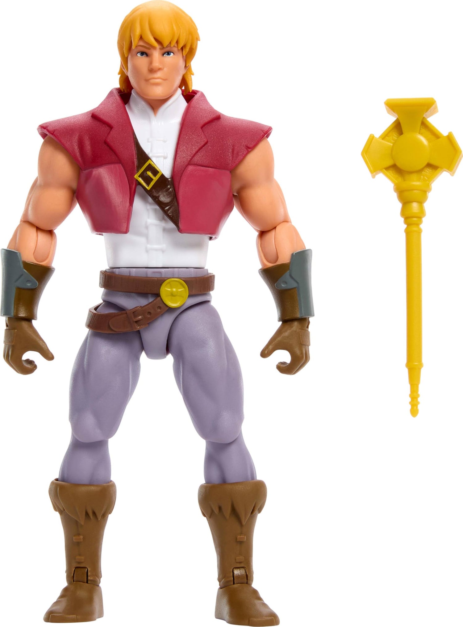 Masters of the Universe Origins Action Figure 200X Cartoon Collection Prince Adam, 5.5 Inch 1980s MOTU TV Hero, Detailed Design & Scepter, JHJ99