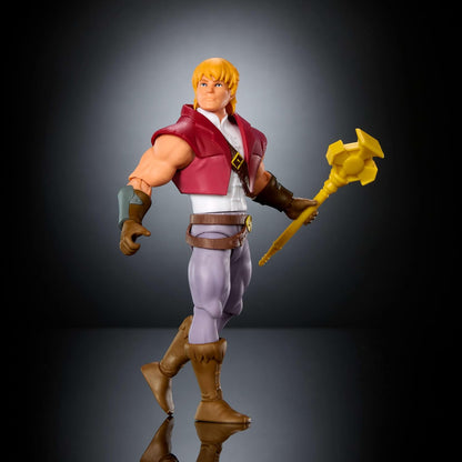 Masters of the Universe Origins Action Figure 200X Cartoon Collection Prince Adam, 5.5 Inch 1980s MOTU TV Hero, Detailed Design & Scepter, JHJ99