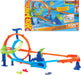 Hot Wheels Toy Car Track Set, Stunt Tracks Rapid Cyclone Playset with 1:64 Scale Die-Cast Vehicle, 2 Loops & 2 Crash Zones, Speed Snap Track, JHK73