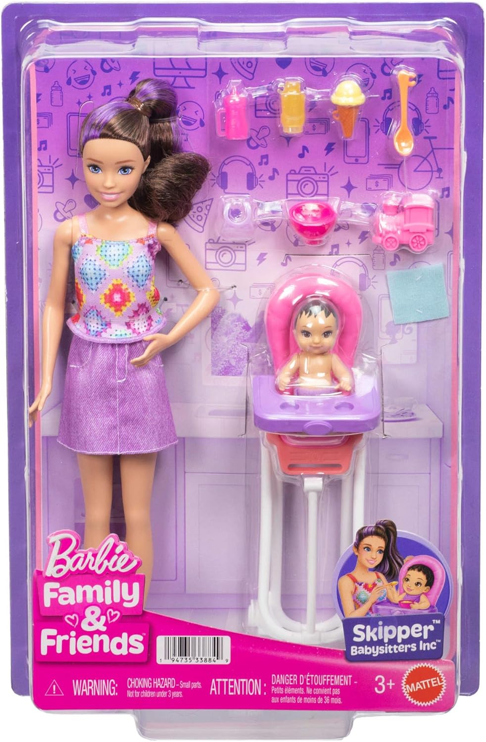 * Barbie Family & Friends Highchair Playset