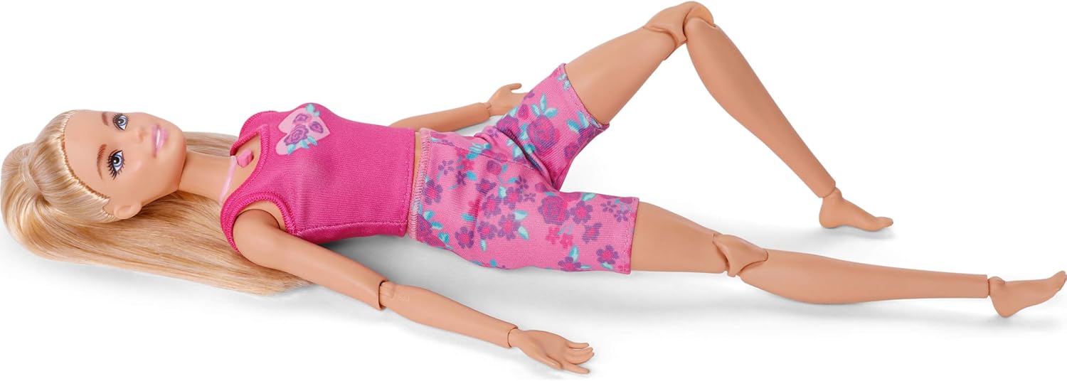 Barbie Mindful Moves Yoga Clothes Doll with 6 Guided Meditation Audio Clips, Music and Lights, Puppy with 6 Plug-in Accessories, Blonde