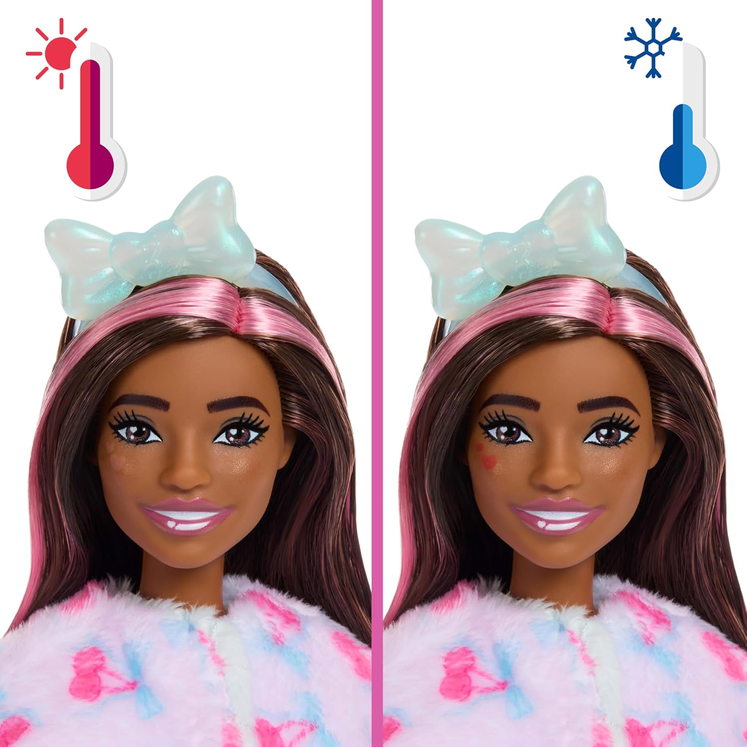 Barbie Cutie Reveal Doll & Accessories, Cuddly Series Bunny with 10 Surprises Including Color Change & Mini Pet, JJP65