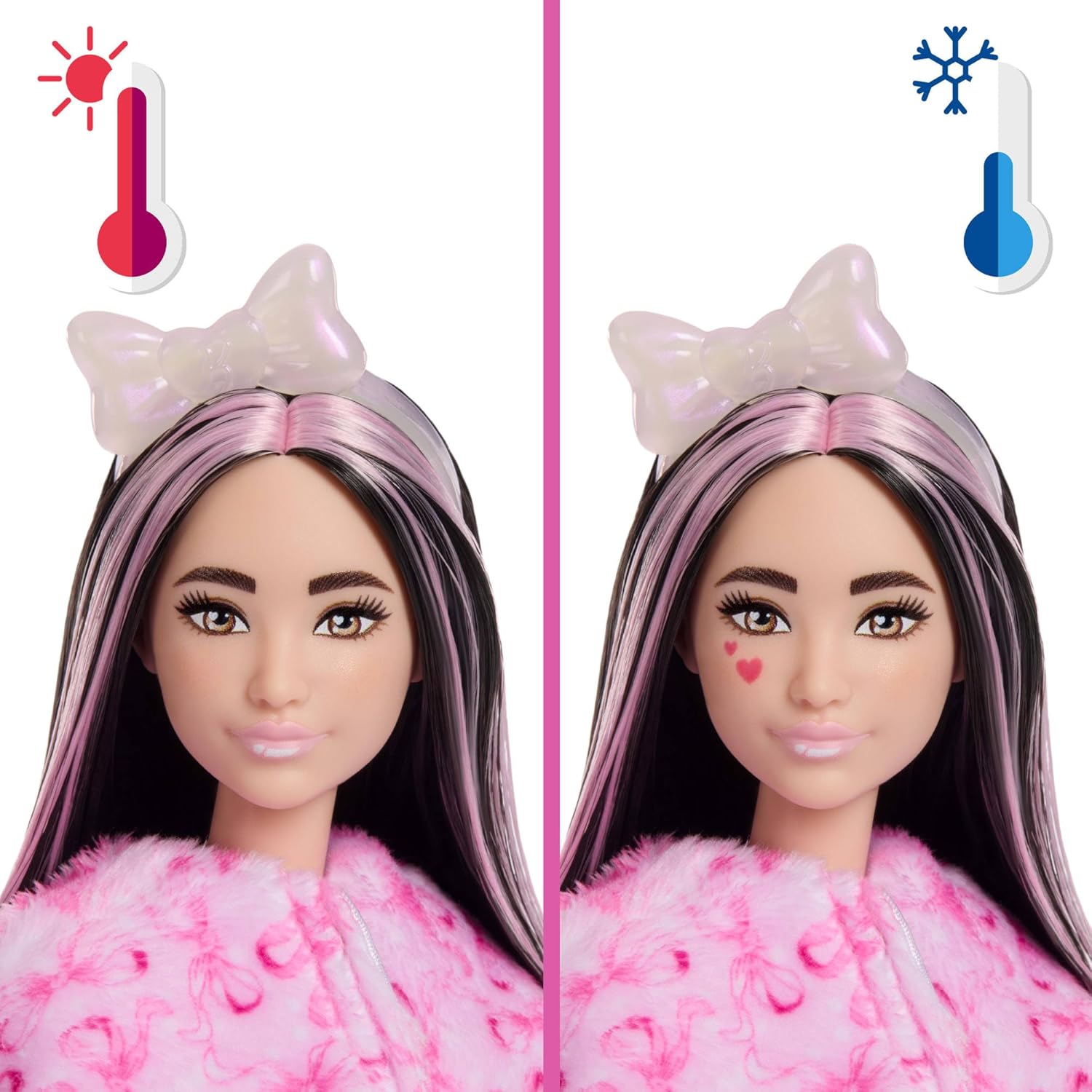 Barbie Cutie Reveal Doll & Accessories, Cuddly Series Lamb with 10 Surprises Including Color Change & Mini Pet, JJP66