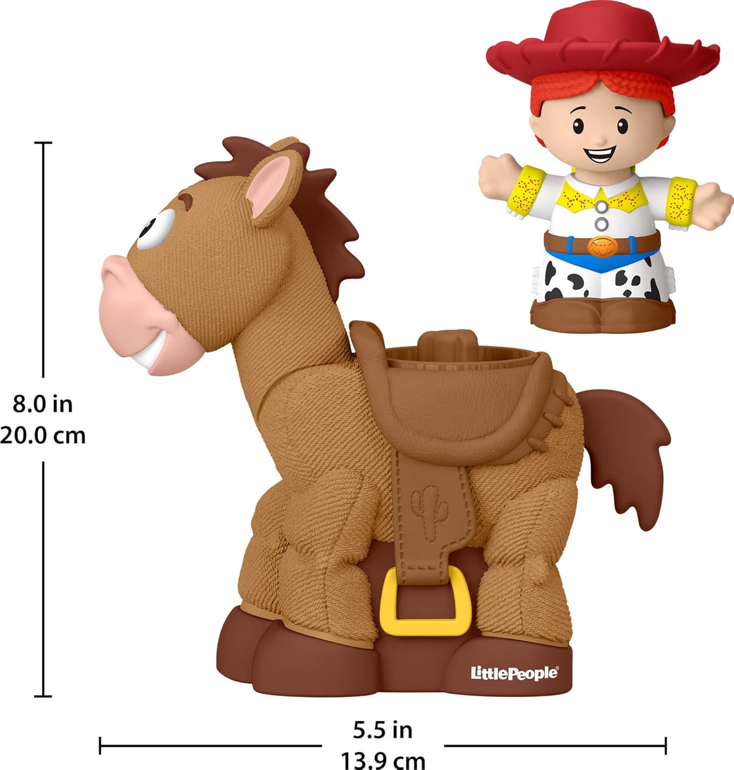Fisher-Price Little People Disney Pixar Toy Story Bobbin’ Bullseye & Jessie, Toddler Figure Set