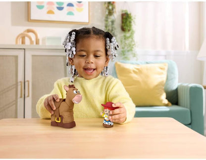 Fisher-Price Little People Disney Pixar Toy Story Bobbin’ Bullseye & Jessie, Toddler Figure Set