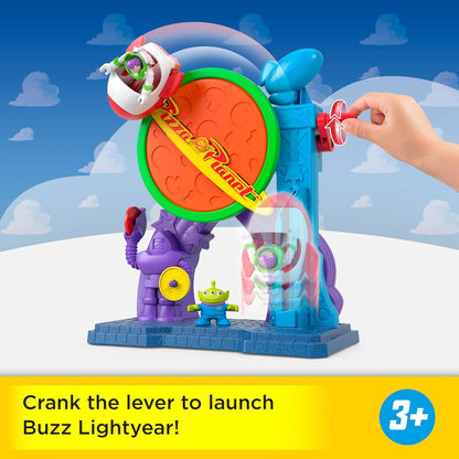 Fisher-Price Imaginext Disney and Pixar Toy Story Pizza Planet Playset with 3-inch Buzz Lightyear & Alien Friend Action Figures, Toy Rocket & Proectiles, JKW20