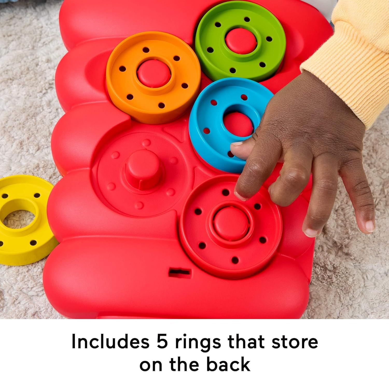 Fisher-Price Baby & Toddler Toy Drop Through Rock-a-Stack, Coin Drop Activity for Developmental Play Infants Ages 9+ Months, JLB81