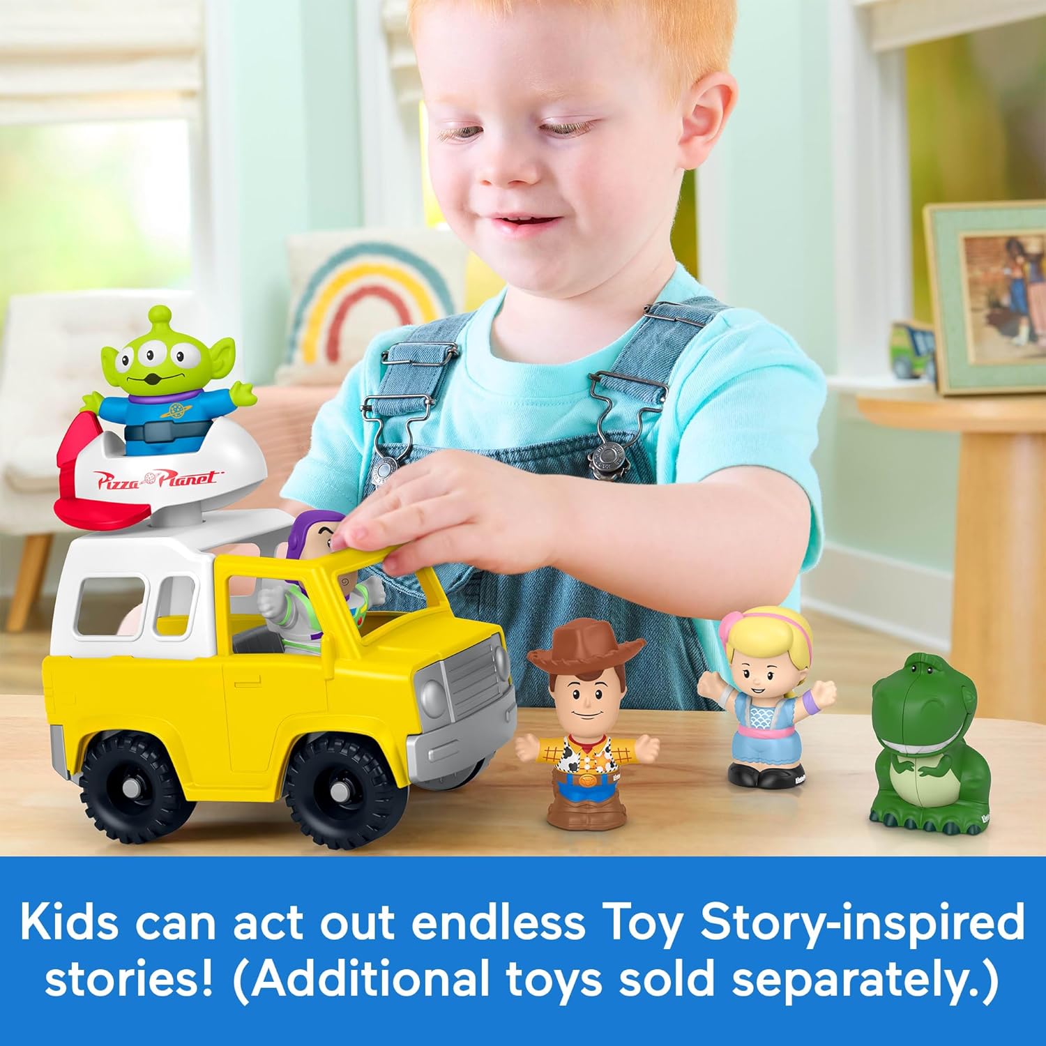 Fisher-Price - Disney und Pixar Toy Story Pizza Planet Truck Kinderspielzeug mit Buzz Lightyear und Alienfiguren für Kinder ab 18 Monaten