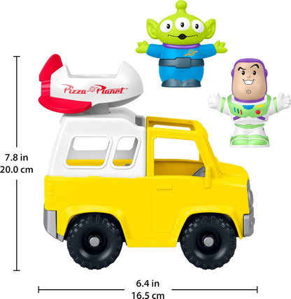 Fisher-Price - Disney und Pixar Toy Story Pizza Planet Truck Kinderspielzeug mit Buzz Lightyear und Alienfiguren für Kinder ab 18 Monaten