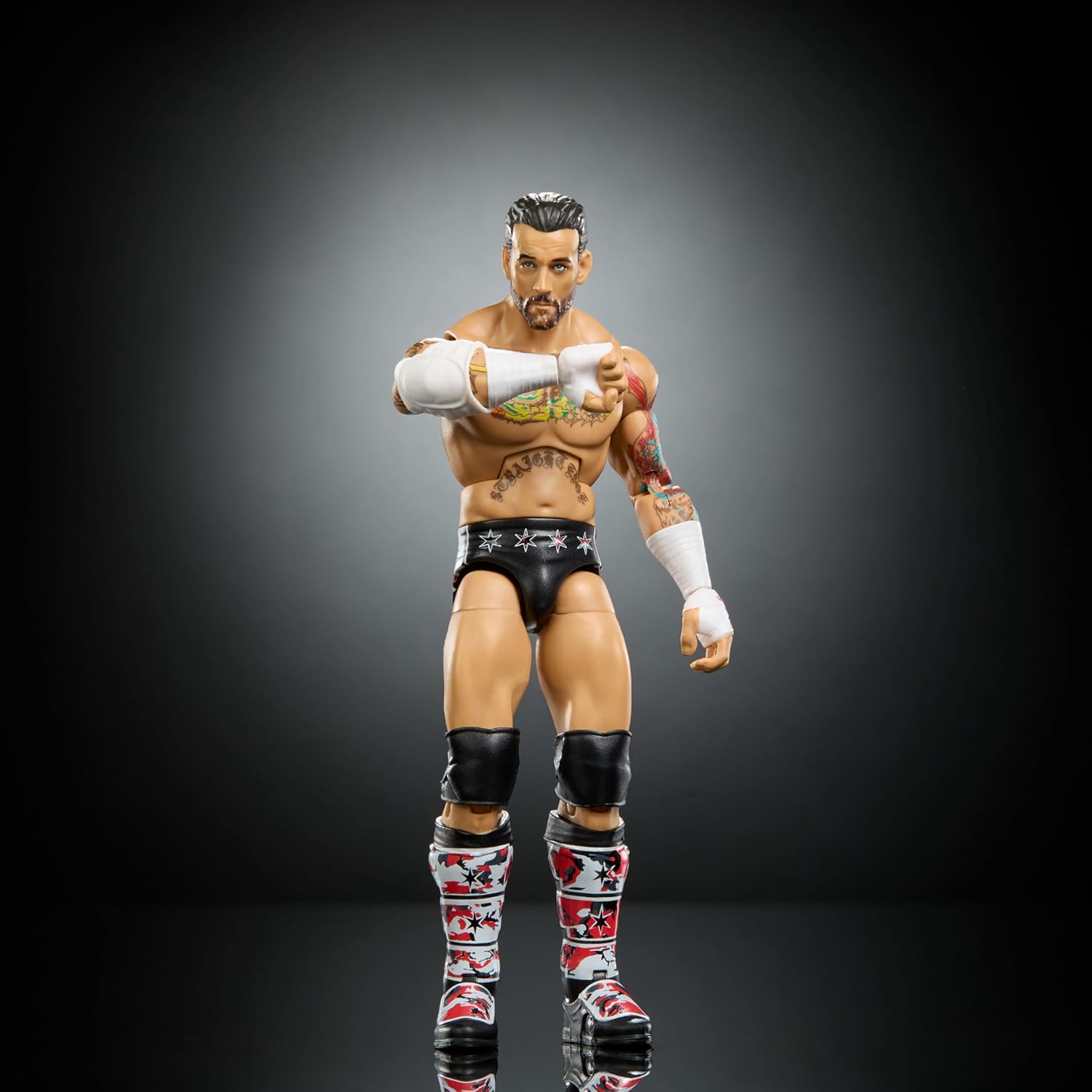 Mattel WWE Elite Collection Top Picks Action Figures & Accessories Set, 6-inch Collectible CM Punk with Swappable Hands & Ring Gear (Styles May Vary