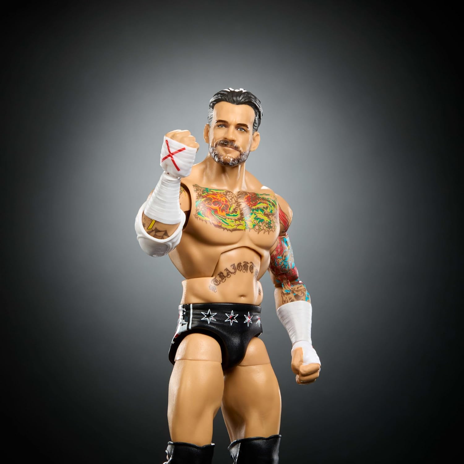 Mattel WWE Elite Collection Top Picks Action Figures & Accessories Set, 6-inch Collectible CM Punk with Swappable Hands & Ring Gear (Styles May Vary