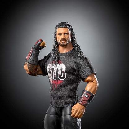Mattel WWE Elite Action Figure & Accessories, Series #123 Set, 6-inch Collectible Roman Reigns with 25 Articulation Points & Swappable Hands, JHT62