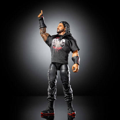 Mattel WWE Elite Action Figure & Accessories, Series #123 Set, 6-inch Collectible Roman Reigns with 25 Articulation Points & Swappable Hands, JHT62