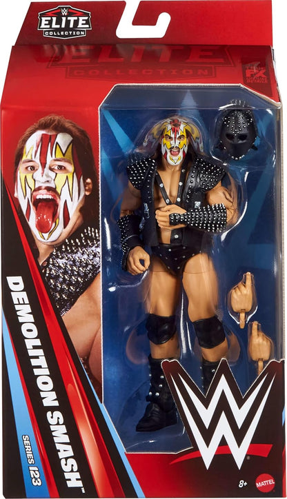 Mattel WWE Elite Action Figure & Accessories, Series #123 Set, 6-inch Collectible Demolition Smash with 25 Articulation Points & Swappable Hands