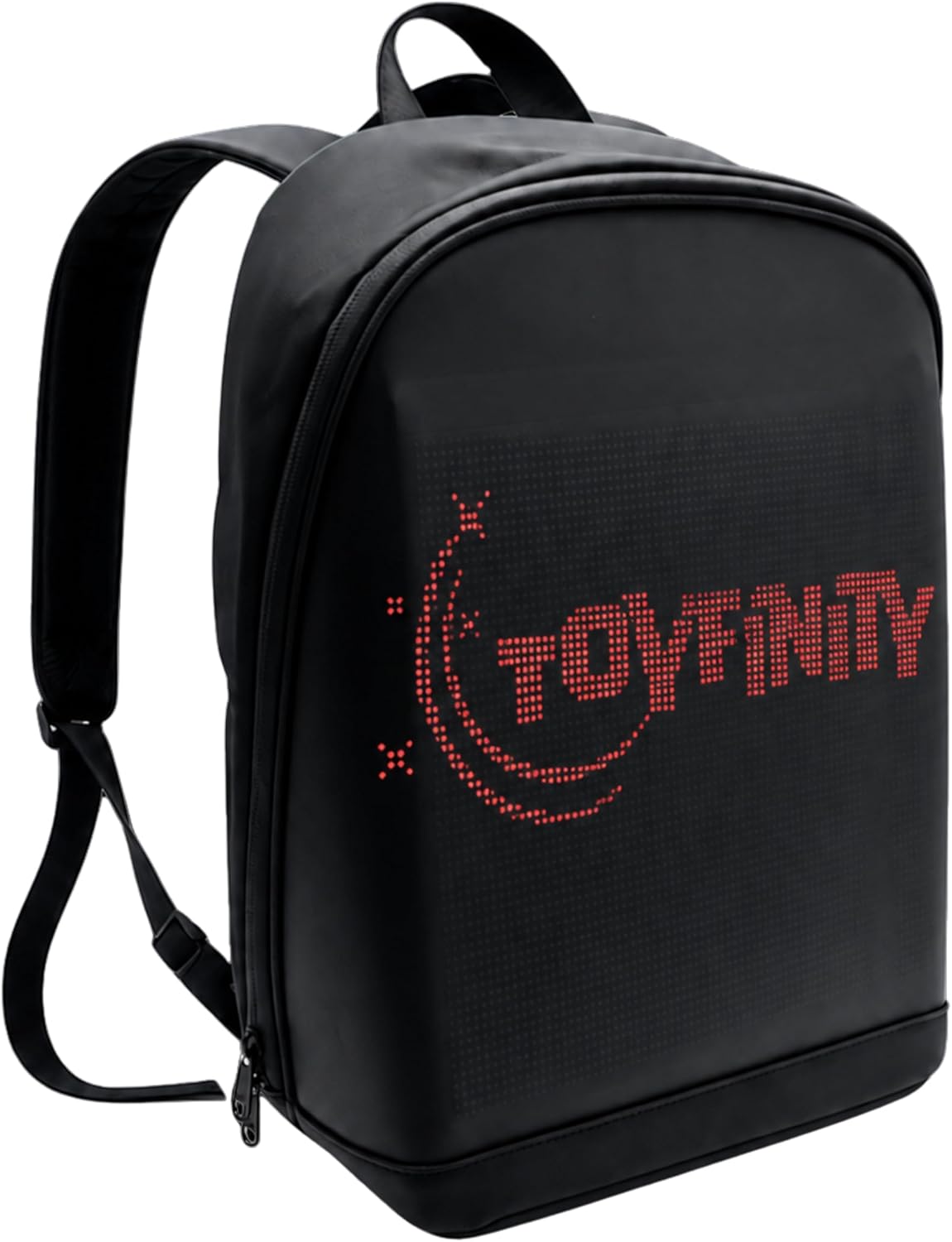 LED Screen Backpack, App Controlled Digital Display Bag with Custom Photo Video GIF Animation, Power Bank Included for School Travel Parties and Commuting, Black, Small