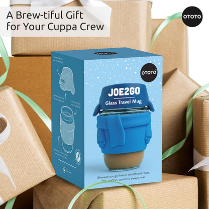 OTOTO NEW Joe Travel koffiemok - 13 oz koffie reismok, warme en koude koffiemok met deksel, morsbestendige theemok met deksel, BPA-vrije unieke koffiemokken, grappige schattige nieuwigheid geschenken,