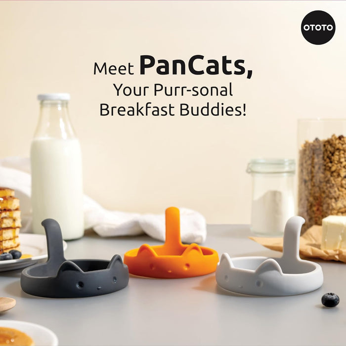 Ototo - Egg Mould - Pancats - Hvid, Grs, Orange