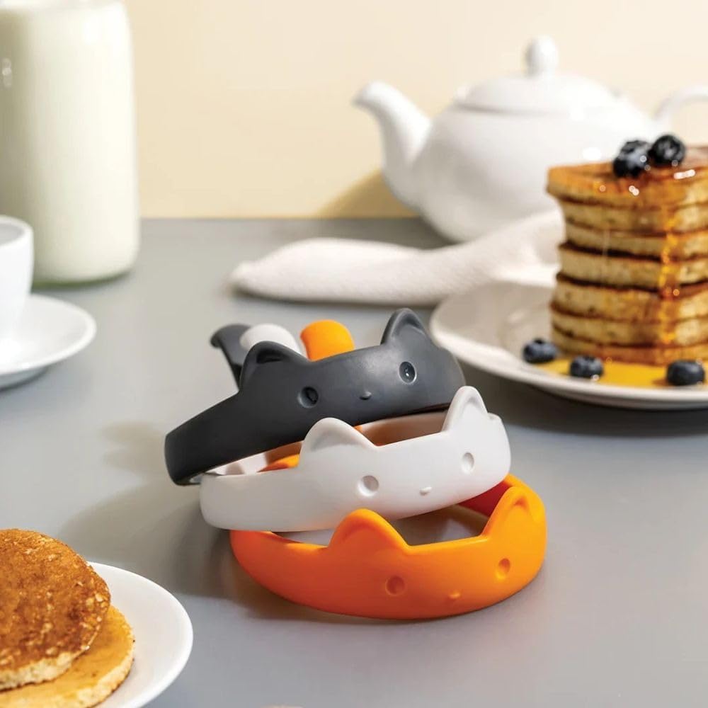 Ototo - Egg Mould - Pancats - Hvid, Grs, Orange