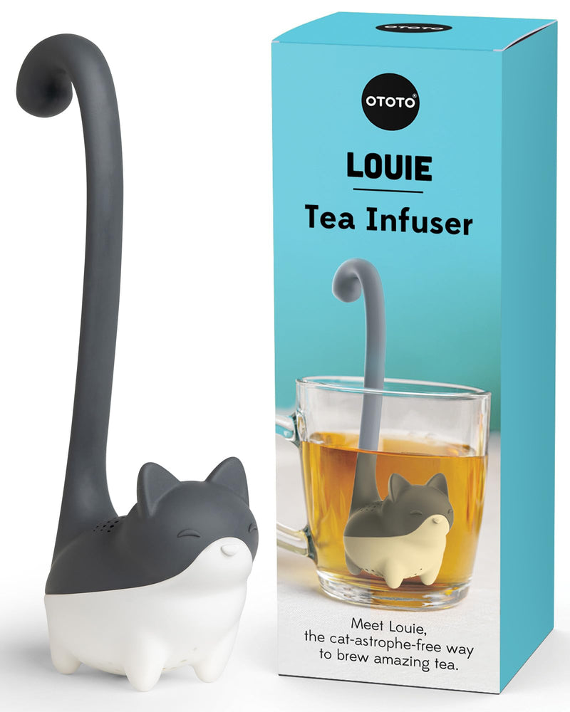 OTOTO Cat Thee-ei - Siliconen losse theezeef, BPA-vrij, vaatwasmachinebestendig, herbruikbaar theefilter voor warme en ijsthee