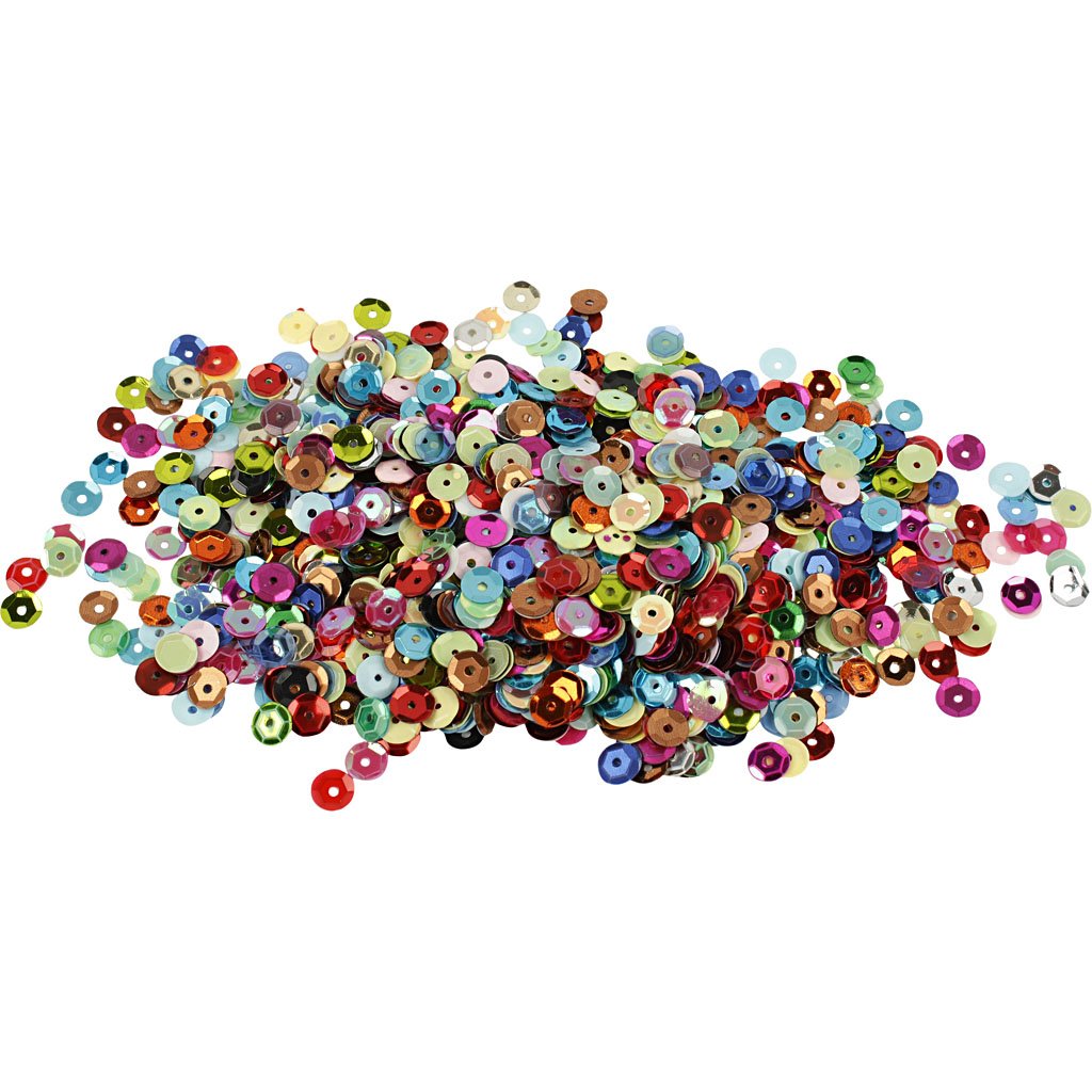 Pailletten - Sortiment D: 6 Mm 100 G