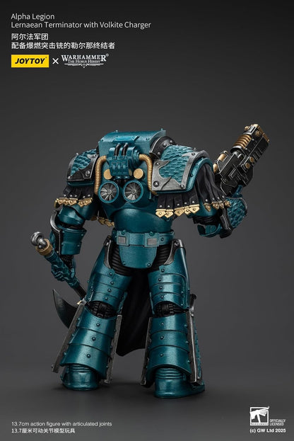 Joy Toy Warhammer Collectibles 1:18 Legione Lernaean Terminator con Volkite Charger Action Figure, altezza 13,46 cm