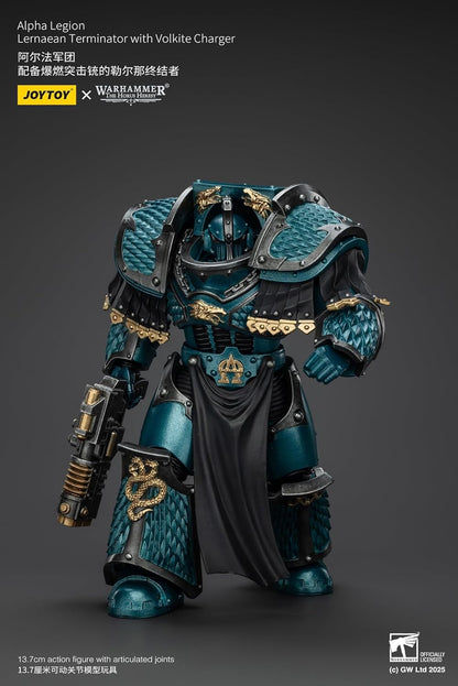 Joy Toy Warhammer Collectibles 1:18 Legione Lernaean Terminator con Volkite Charger Action Figure, altezza 13,46 cm