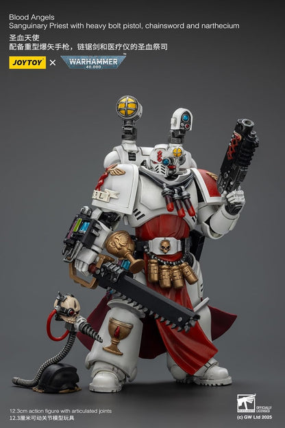 JOYTOY Warhammer 40.000 Blood Angel: Sanginary Priest (ausgestattet mit schwerer Bolterpistole, Kettenschwert, Nalcium) Figurenware WH 40K