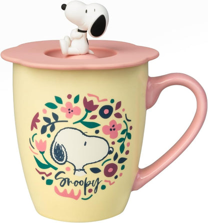 Grupo Erik Ceramic Mug with Lid - Snoopy Gifts for Dog Lovers | 12.3 oz - 350 ml Coffee Mug Tea, Cool Mugs and Cups | Dog Gifts for Women & Men