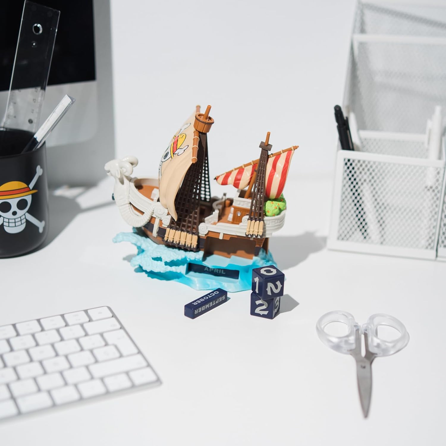 Grupo Erik Perpetual Calendar - One Piece Merch | Desk Calendar, Home Office Desk Accessories, Home Decor Accessories | Going Merry One Piece Gifts, Anime Gifts