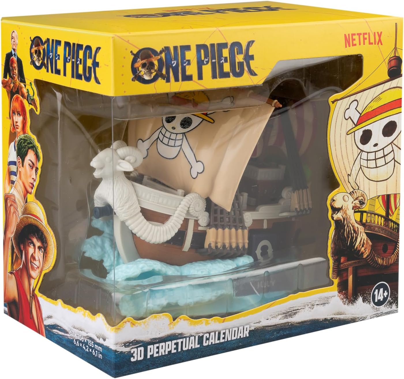 Grupo Erik Perpetual Calendar - One Piece Merch | Desk Calendar, Home Office Desk Accessories, Home Decor Accessories | Going Merry One Piece Gifts, Anime Gifts