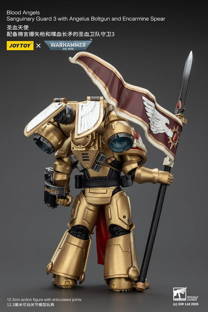 JOYTOY Warhammer 40,000 Blood Angel Sanginary Guard 3 (Equipped with Angels Bolgun & Enkermine Spear) Figurenware WH 40K