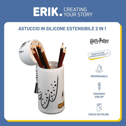 Grupo Erik Astuccio Harry Potter Gadget 3D - Astuccio Scuola Piccolo in Morbido Silicone, Portapenne da Scrivania 2 in 1 | Back to School: Cancelleria Bambino e Bambina (7 x 18 cm