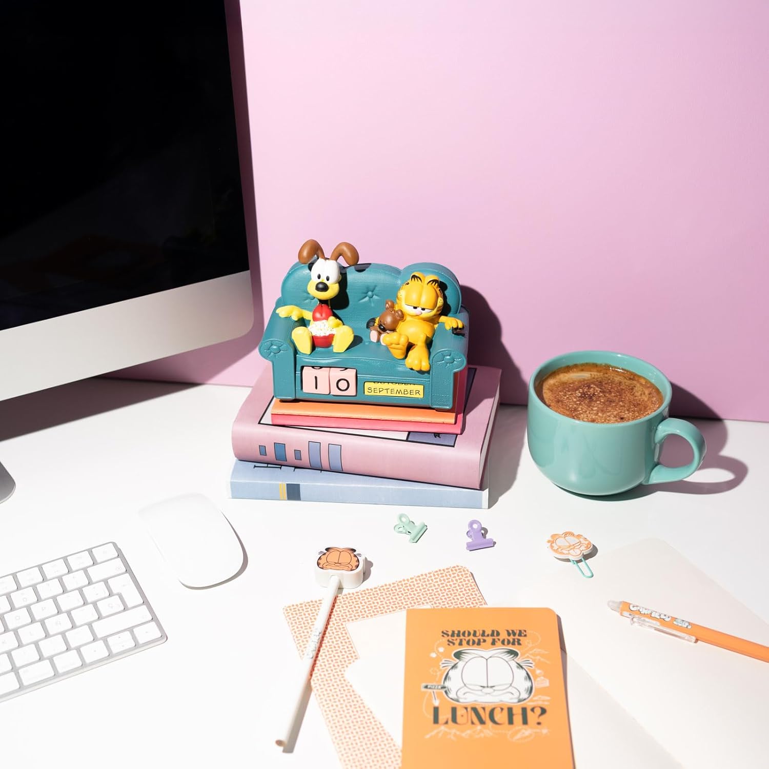 Grupo Erik Perpetual Calendar - Garfield Gifts for Cat Lovers | Desk Calendar, Home Office Desk Accessories, Home Decor Accessories | Dog & Cat Gifts