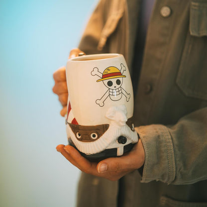 Grupo Erik 3D Tankard - One Piece Manga | 750 ml - 26.4 oz Large Mug, Beer Mug, Cool Mugs | Beer Gifts for Men & for Women, Going Merry One Piece Gifts for Friends, Netflix