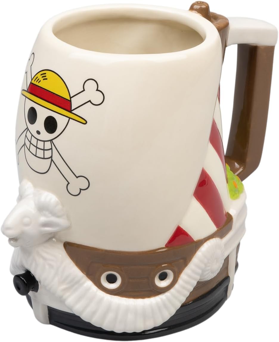 Grupo Erik 3D Tankard - One Piece Manga | 750 ml - 26.4 oz Large Mug, Beer Mug, Cool Mugs | Beer Gifts for Men & for Women, Going Merry One Piece Gifts for Friends, Netflix