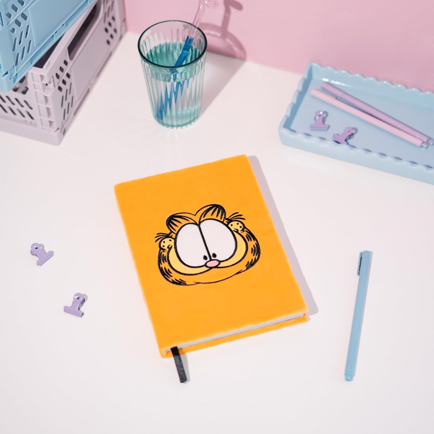 Grupo Erik A5 Notebook Hardback - Garfield Cat Stationery | Plush Cover, Lined Journal Note Book, Lined Notebook A5 Sketchbook | Garfield Gifts For Cat Lovers