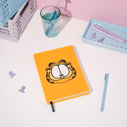 Grupo Erik A5 Notebook Hardback - Garfield Cat Stationery | Plush Cover, Lined Journal Note Book, Lined Notebook A5 Sketchbook | Garfield Gifts For Cat Lovers