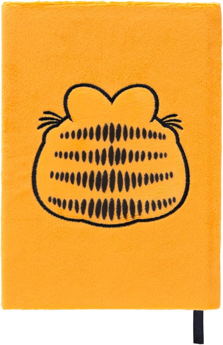 Grupo Erik A5 Notebook Hardback - Garfield Cat Stationery | Plush Cover, Lined Journal Note Book, Lined Notebook A5 Sketchbook | Garfield Gifts For Cat Lovers