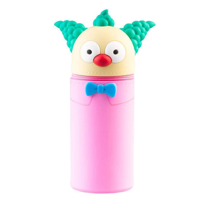 Grupo Erik Astuccio The Simpsons Krusty 3D - Astuccio Scuola Piccolo in Morbido Silicone, Portapenne da Scrivania 2 in 1 | Back to School: Cancelleria Bambino e Bambina (7 x 18 cm