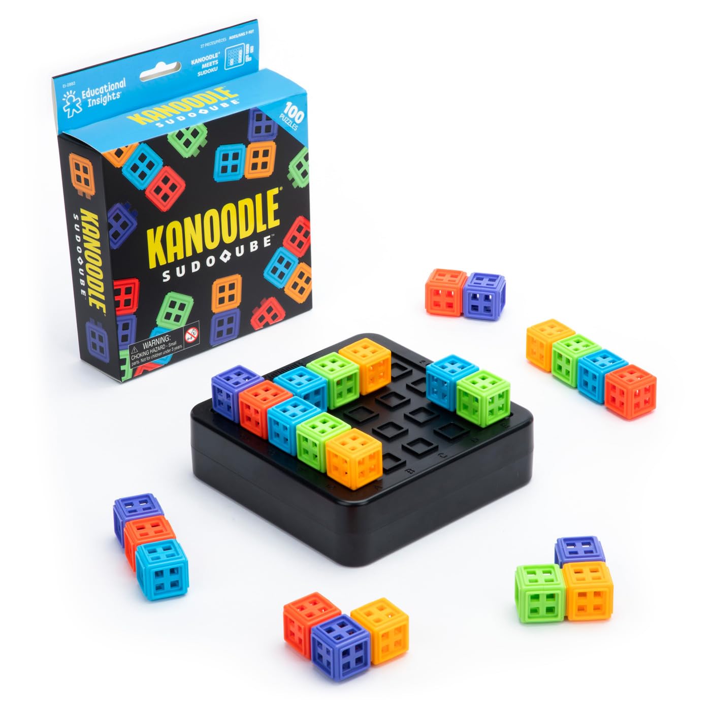 Learning Resources Juego de Ingenio Kanoodle SudoQube Rompecabezas Lógico 3D Multicolor
