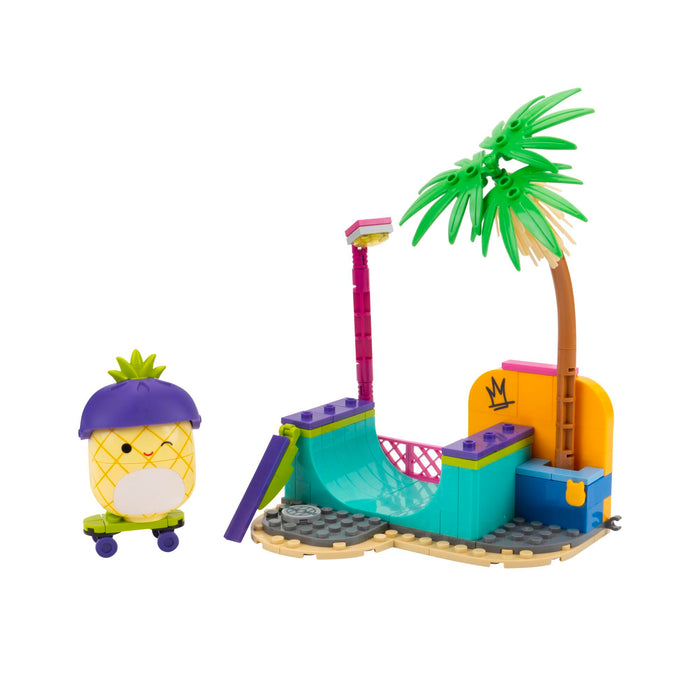 BLDR Squishmallows Maui's Skatepark Building Set - Maui the Pineapple Buildable Figure - Squishmallows Fans 8+, 0244